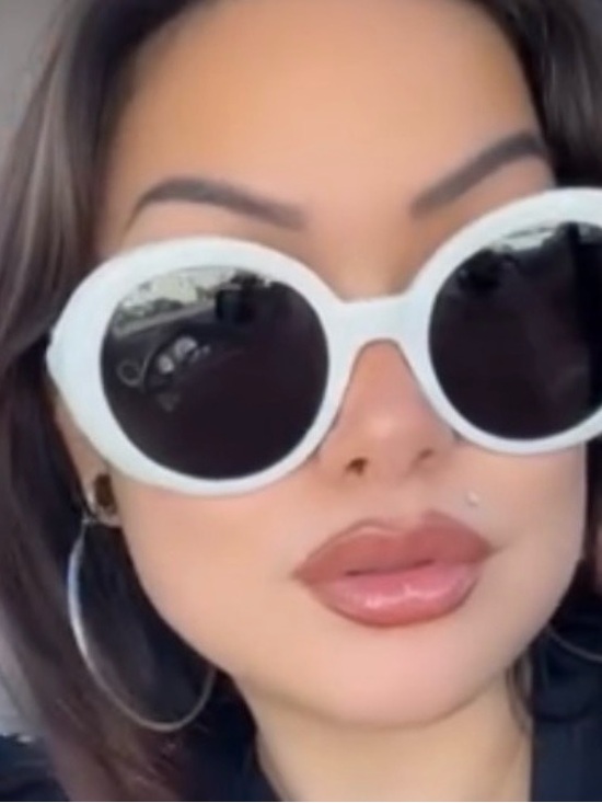 Versace White Round Sunglasses with Black Lenses
